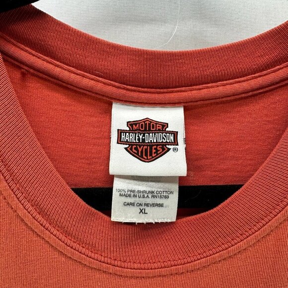 Harley Davidson Motorcycles T-Shirt Mens XL Pullover Grand Canyon Arizona Orange - Picture 10 of 11